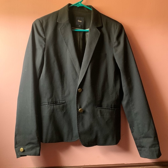 Size 8 GAP Lightweight Blazer Jacket Black